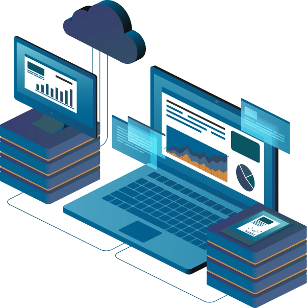Cloud hosting illustration